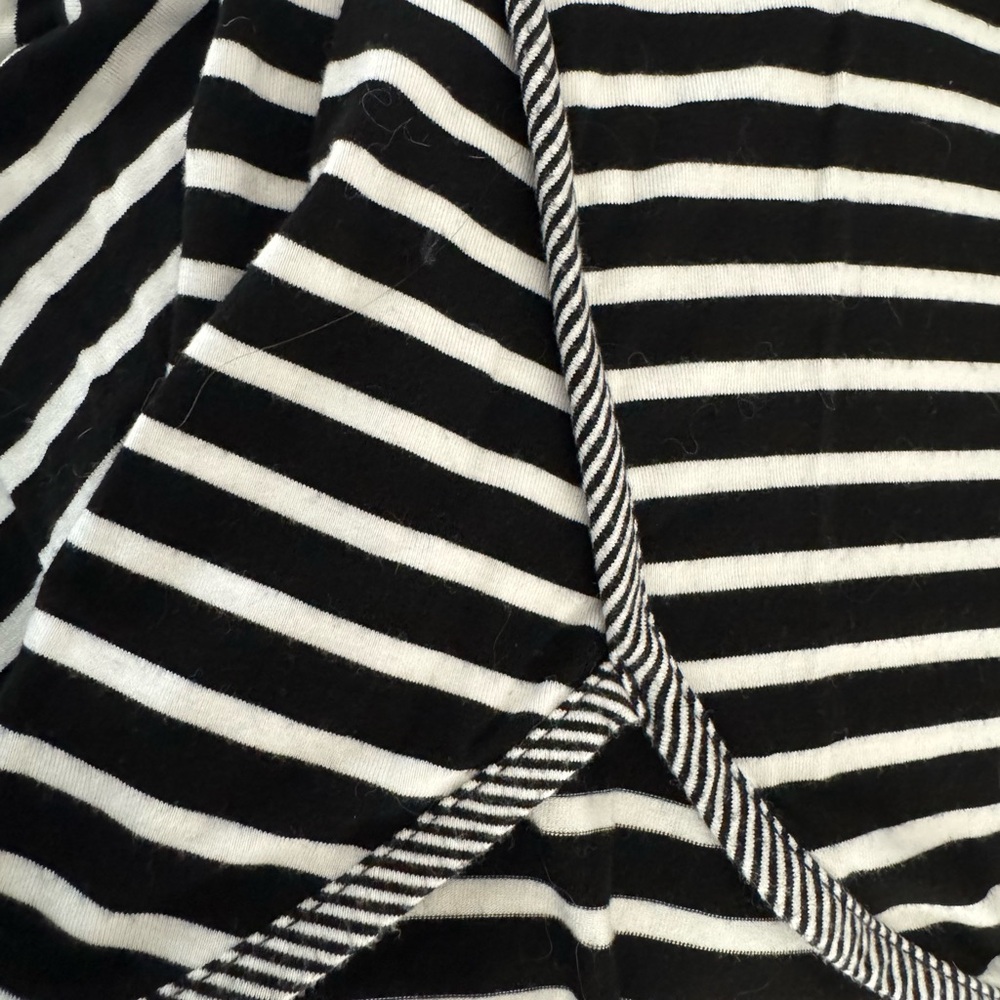 UPF Talbots T Striped Black and White Long Sleeve Top with Black Pants (outfit) - Picture 5 of 7
